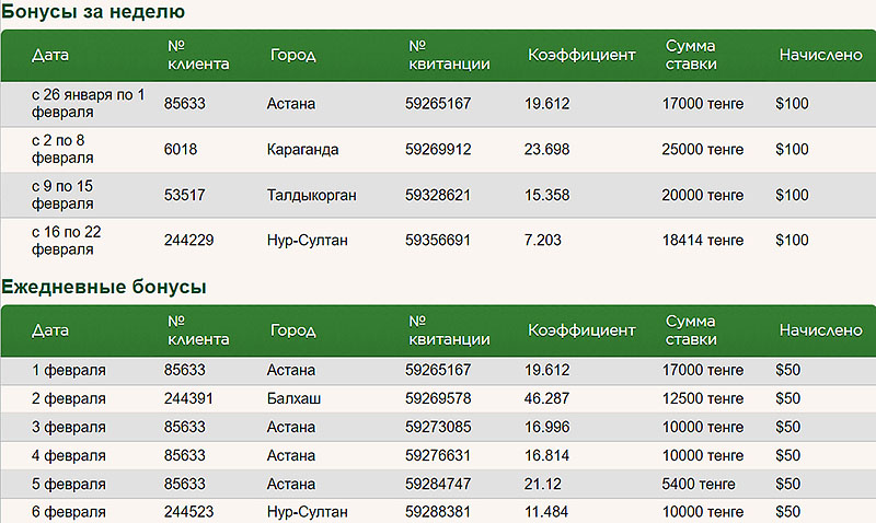 Бонусная программа 