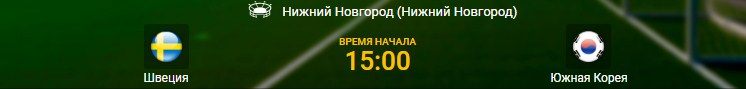Швеция - Южная Корея