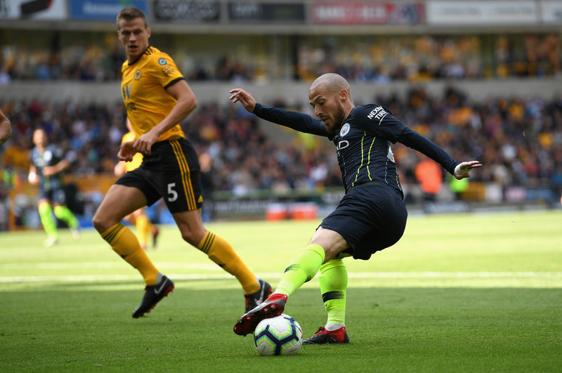 Давид Силва в матче против «Вулверхэмптона»