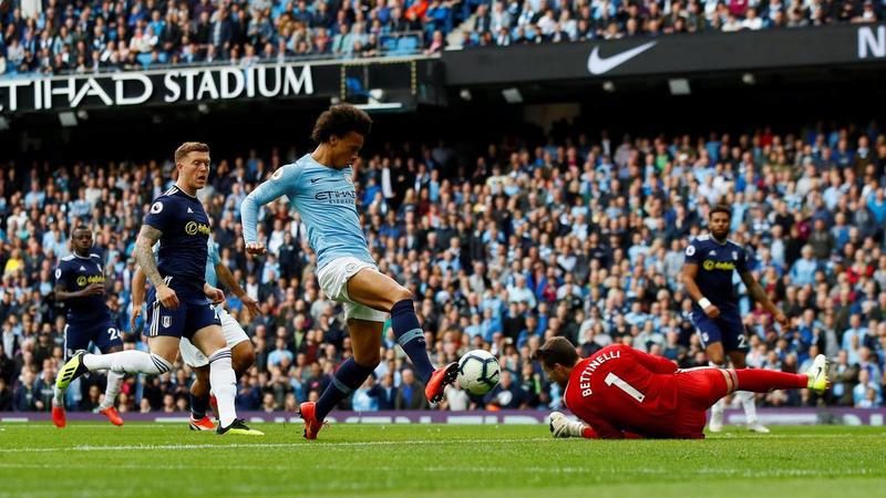 Лерой Сане забивает «Фулхэму»