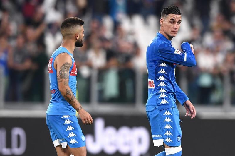 Лоренцо Инсинье и Хосе Кальехон в выездном матче против «Ювентуса» (3:1)