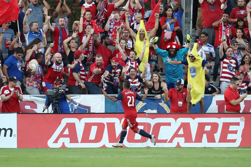 Майкл Барриос в домашнем матче «Далласа» против «Орландо Сити» (2:0)