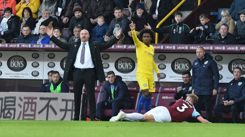 Шон Дайч в домашнем матче «Бёрнли» против «Челси» (0:4)
