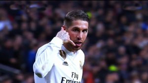 Серхио Рамос в домашнем матче против «Жироны» (4:2)