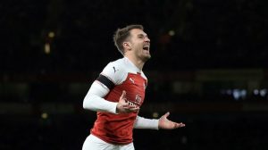 Аарон Рэмзи в домашнем матче «Арсенала» против «Фулхэма» (4:1)