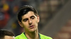 Тибо Куртуа в домашнем матче сборной Бельгии против России (3:1)