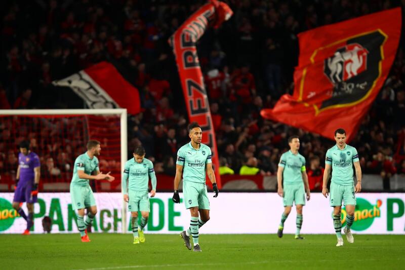 Фото с матча Ренн 3:1 Арсенал