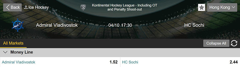 Ставки на Континентальную хоккейную лигу